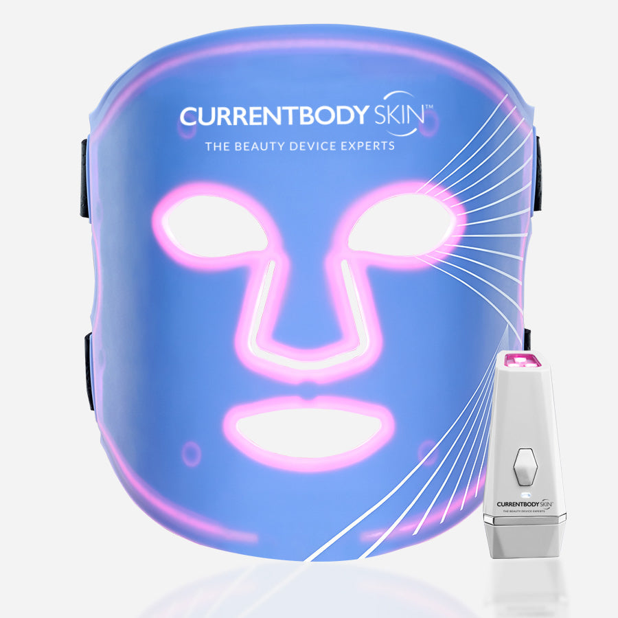 CurrentBody Skin LED Anti-Blemish Mask Series 2 and LED Anti-Blemish Pen, skincare devices for acne treatment and blemish reduction.