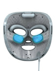 Shark CryoGlow under-eye cooling and LED face mask showing the mask with blue LED lights and cooling features for skincare.