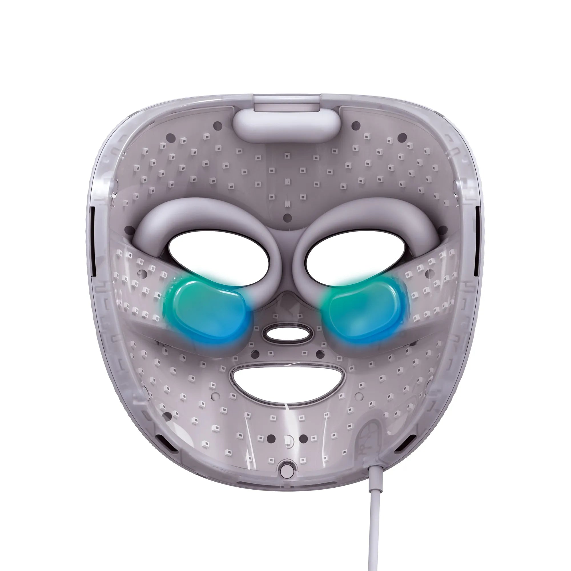Shark Clean CryoGlow under-eye cooling and LED face mask with blue and red light therapy, designed for skin rejuvenation.