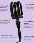 Mermade Hair Original Pro Waver Black 32mm