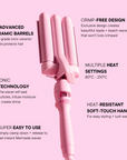Mermade Hair Mini Pro Waver Pink 25mm