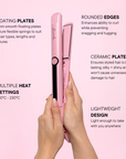 Mermade Hair Hair Straightener 28mm Pink