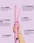 Mermade Hair Spin Curling Iron Pink