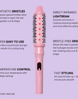 Mermade Hair Infrared Thermal Brush Pink