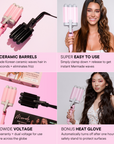 Mermade Hair Original Pro Waver Pink 32mm