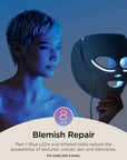 Medicube Shark Beauty CryoGlow under-eye cooling mask with blue frost LED lights for anti-ageing and blemish repair.