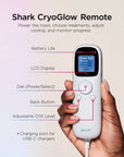 Medicube Shark Beauty CryoGlow under-eye cooling mask with blue frost LED for anti-ageing and blemish repair.