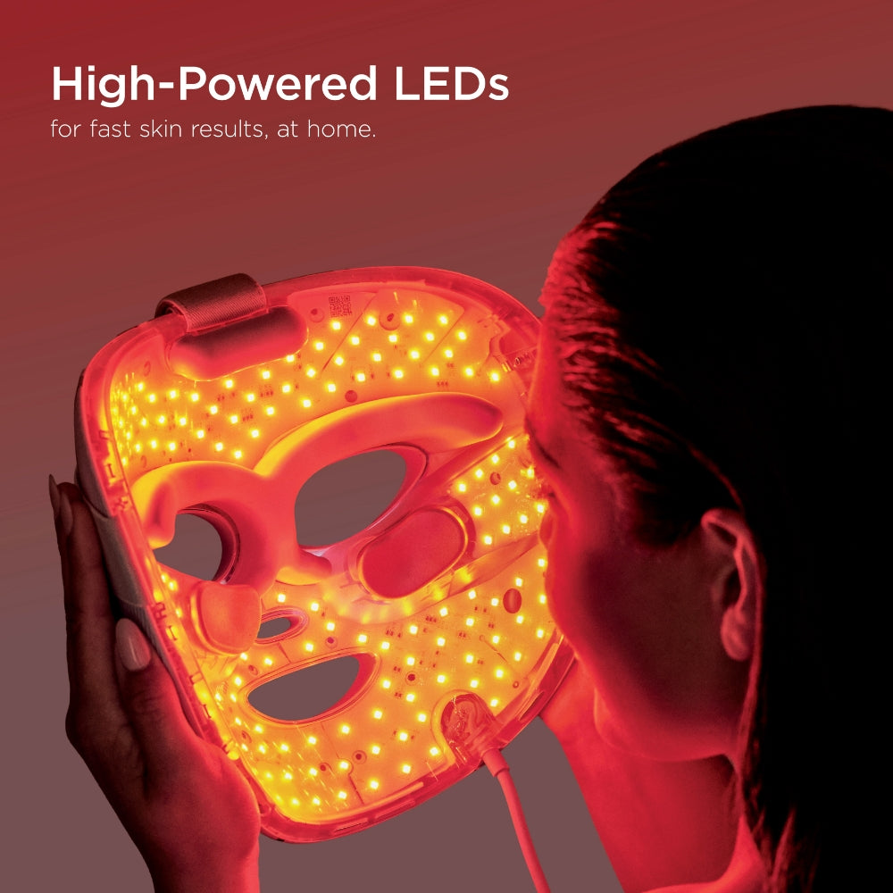 Medicube Shark Beauty CryoGlow under-eye mask with blue frost cooling gel, LED light therapy for anti-aging and blemish repair.