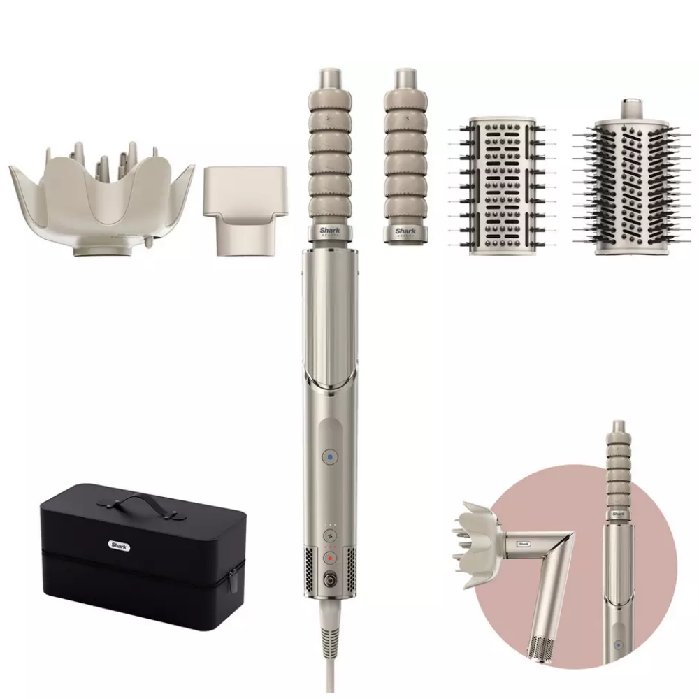 Shark Beauty FlexStyle 5-In-1 Air Styler &amp; Hair Dryer with Storage Case Stone