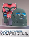 Medicube Shark Beauty CryoGlow under-eye mask with cooling LED light and frosted green design for anti-aging and blemish repair.