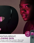 Medicube Shark Beauty CryoGlow under-eye cooling mask with LED lights, frosted green, for anti-aging and blemish repair.
