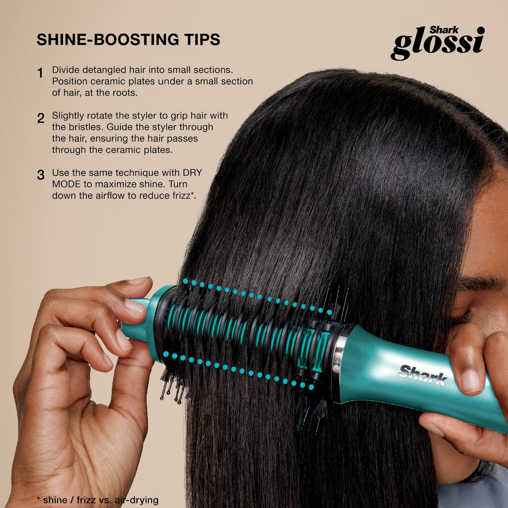 Shark Beauty Glossi 2-In-1 Hot Tool &amp; Air Glosser Juniper