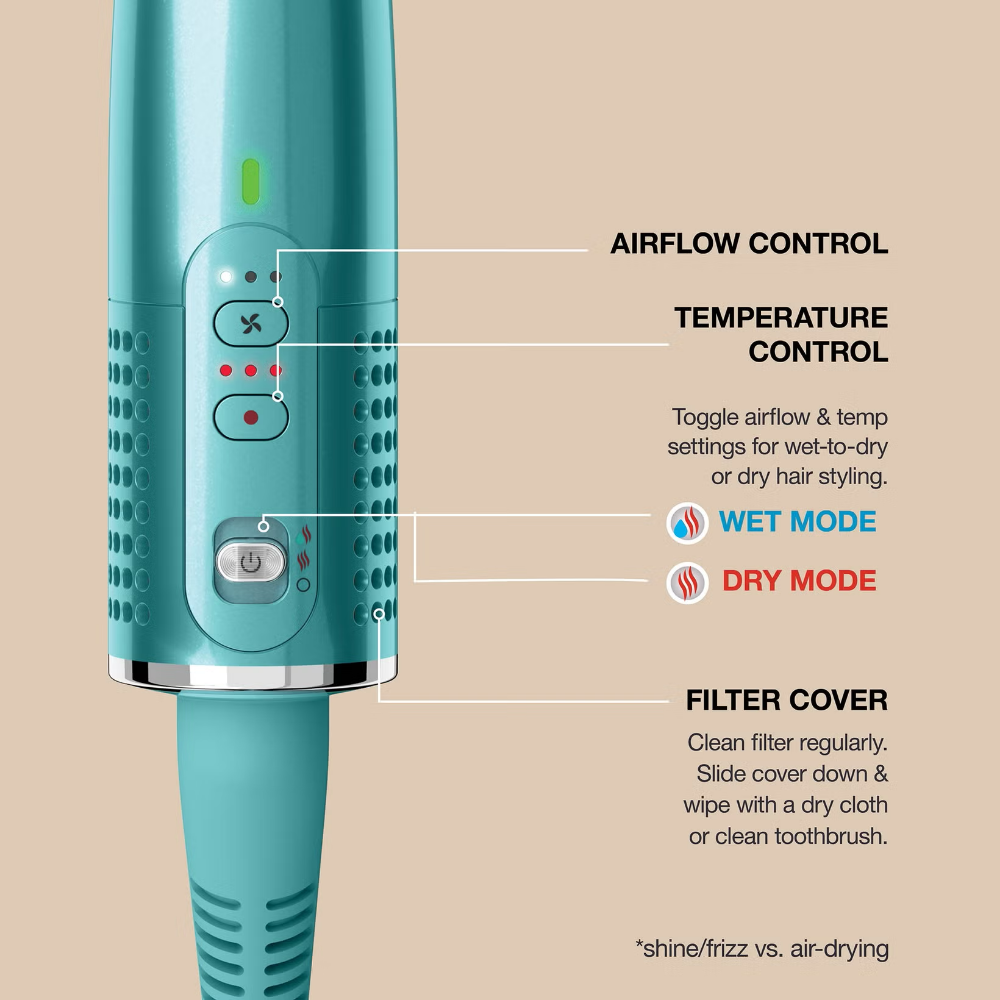 Shark Beauty Glossi 2-In-1 Hot Tool &amp; Air Glosser Juniper