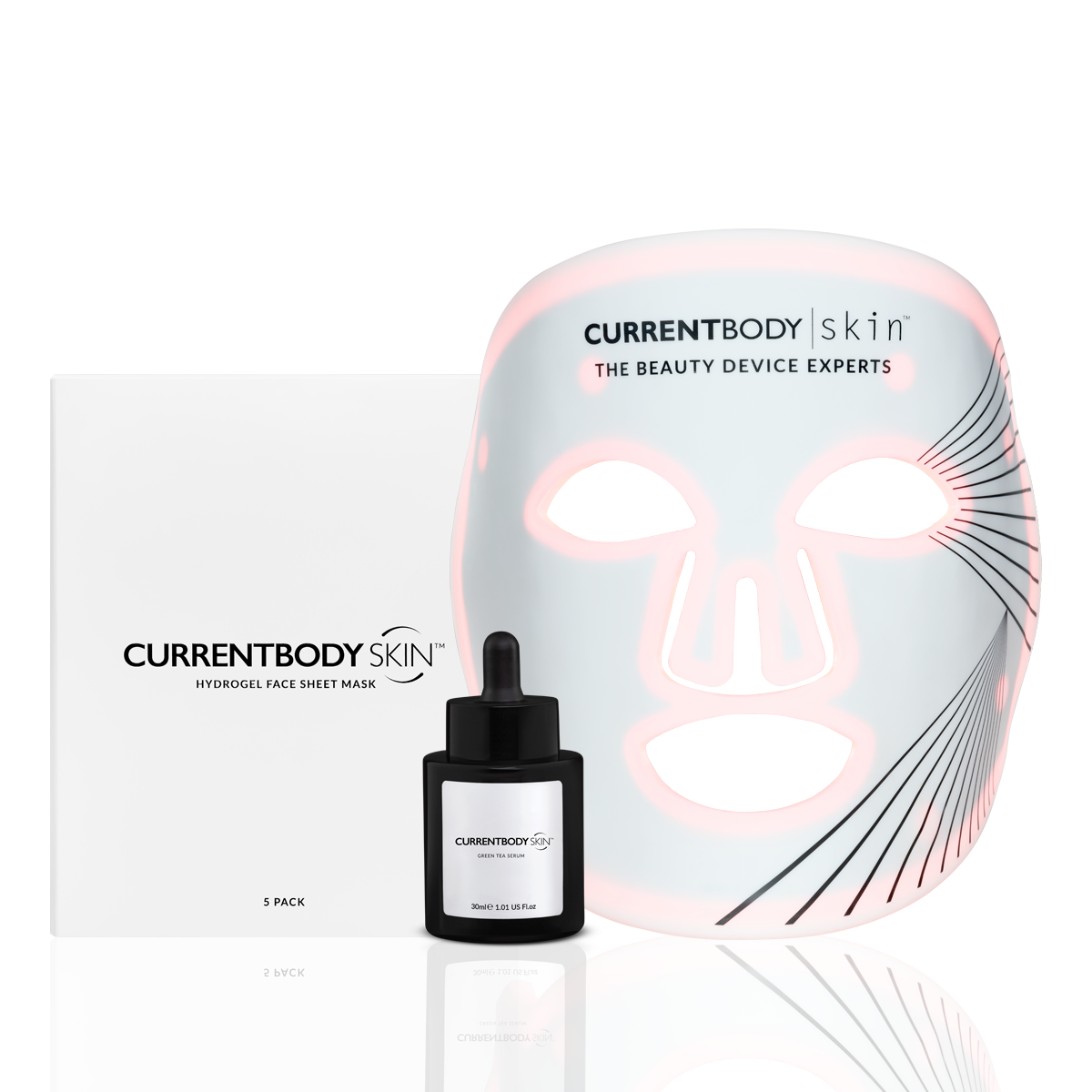 CurrentBody Skin Special LED Kit with multiple LED panels designed for skin therapy and rejuvenation treatment.