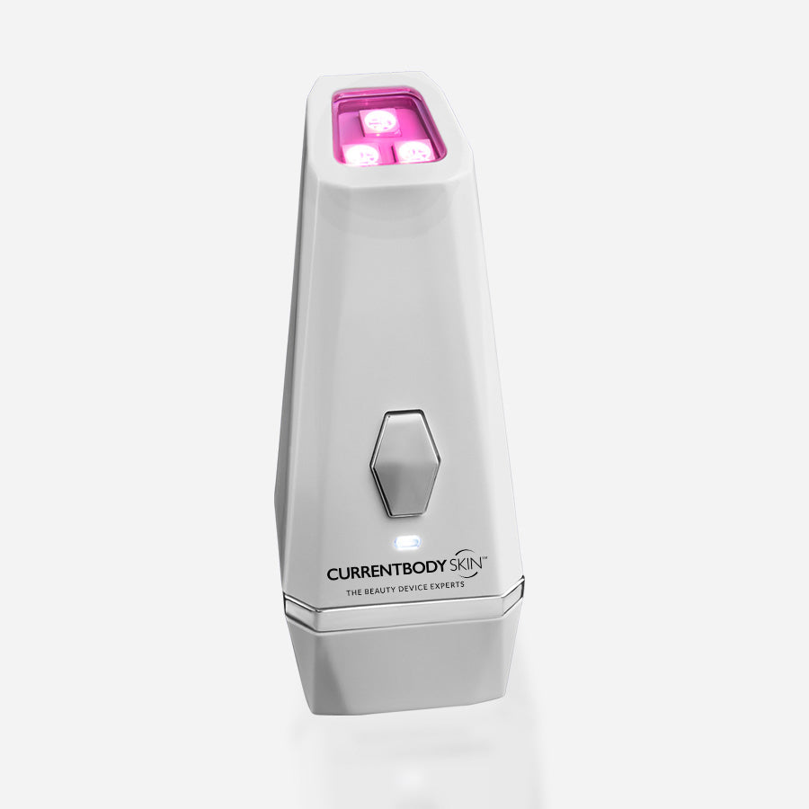 CurrentBody Skin Anti-Blemish LED Pen, handheld skincare device for acne treatment, with logo visible on the product.