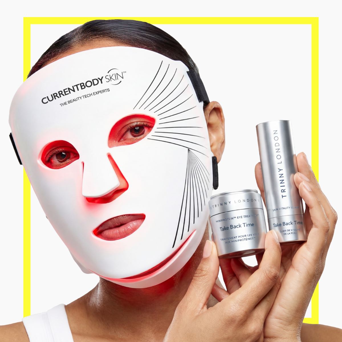 CurrentBody Skin The Skin Rewind serum bottle, a skincare product with a sleek design, displayed on a white background.