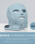 Shark CryoGlow under-eye cooling and LED face mask showing a sleek black design with LED light panels for skincare.