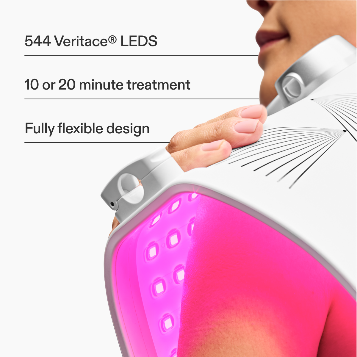 CurrentBody Skin LED Light Therapy Panel showing four light therapy modes and sleek design for skin rejuvenation.