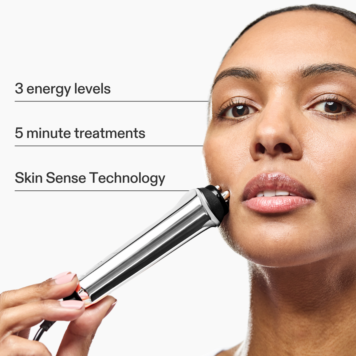 CurrentBody Skin RF Radio Frequency Skin Tightening Device showing treatment head and control panel for non-invasive skin tightening.