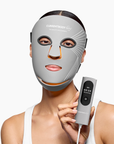 CurrentBody Skin LED Multi Light Therapy Mask controller with buttons and display for skincare treatment control.