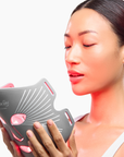 CurrentBody Skin LED Multi Light Therapy Mask shown from the side, featuring multiple light panels for facial skin treatment.