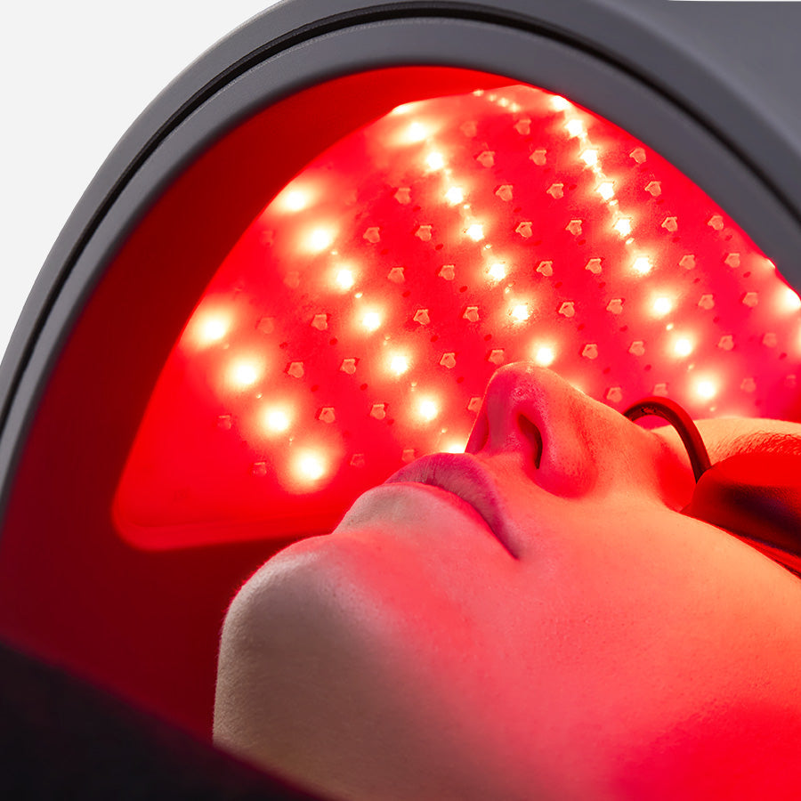 CurrentBody Skin Dermalux Flex MD LED Light Therapy Device showing its sleek design and multiple LED light panels for skin treatment.