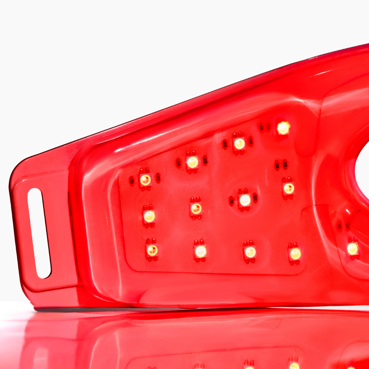 CurrentBody Skin LED eye mask shown in a close-up image, featuring a comfortable design for facial skincare treatment.