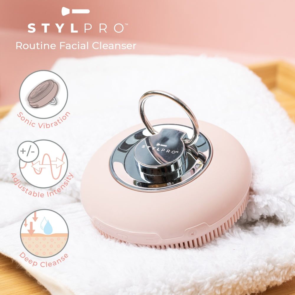LEDMASKCONCEPT StylPro Routine Facial Cleansing Device with sleek design and multiple cleansing heads for deep skin cleaning.