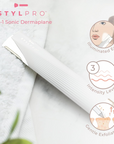 StylPro 2-in-1 Light Up Sonic Dermaplane and Trimmer from LEDMASKCONCEPT with illuminated head and sleek design.