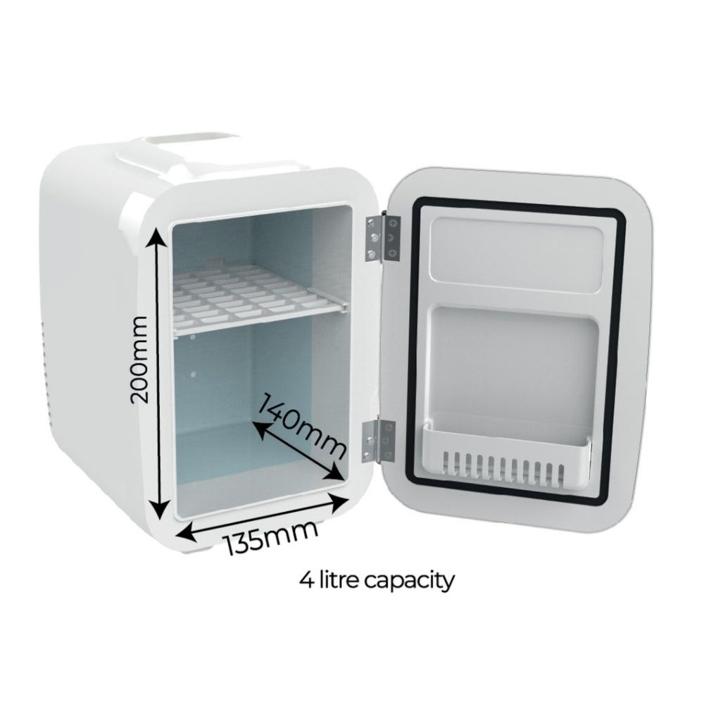 LEDMASKCONCEPT StylPro Beauty Fridge in sleek rose gold finish, compact skincare storage with digital display and modern design.
