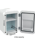 LEDMASKCONCEPT StylPro Beauty Fridge in sleek rose gold finish, compact skincare storage with digital display and modern design.