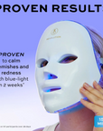 LEDMASKCONCEPT Miracle LED Face Mask by Makeup Revolution Revolution Pro with glowing light panels for skin therapy.