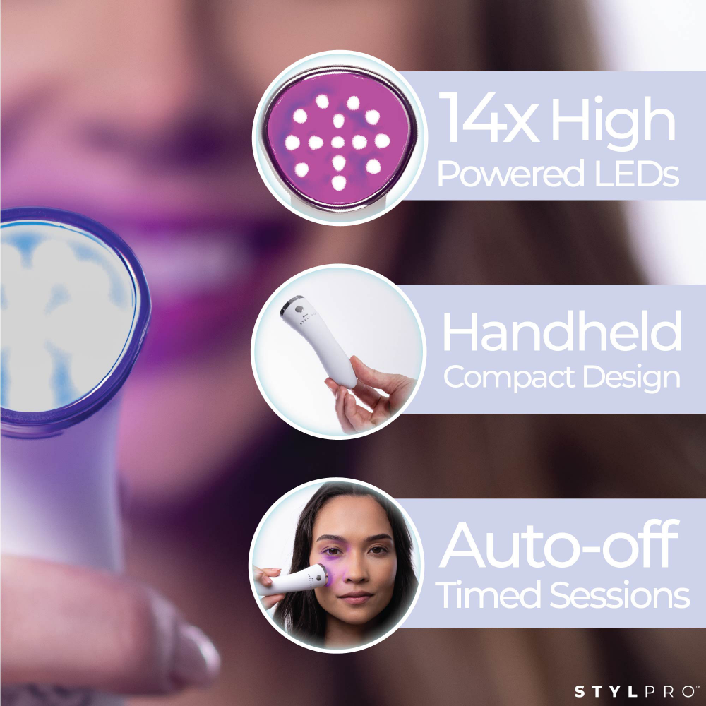 LEDMASKCONCEPT StylPro Mini LED Wand with multiple color light settings and compact design for skincare or light therapy.