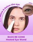 LEDMASKCONCEPT StylPro Bags Be Gone heated eye massager with adjustable straps and soft fabric for relaxing eye comfort.