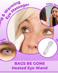 LEDMASKCONCEPT StylPro Bags Be Gone heated eye massager with adjustable straps and soft fabric for relaxing eye relief.