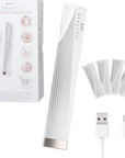 StylPro 2-in-1 Light Up Sonic Dermaplane and Trimmer by LEDMASKCONCEPT with illuminated head for facial skin exfoliation and trimming.