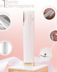LEDMASKCONCEPT StylPro 2-in-1 Light Up Sonic Dermaplane and Trimmer for facial exfoliation and hair removal.
