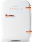LEDMASKCONCEPT StylPro Beauty Fridge in elegant rose gold, compact storage for skincare and beauty products.