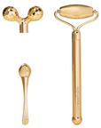 Makeup Revolution Pro Miracle Sculpting Facial Roller Set with multiple facial massage tools on a white background.