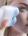 Fleeky Facial Ice Roller by LEDMASKCONCEPT, showing the sleek, handheld skincare tool with a cooling metal roller for facial massage.