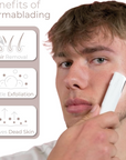 LEDMASKCONCEPT StylPro 2-in-1 Light Up Sonic Dermaplane and Trimmer device with illuminated head and sleek design.