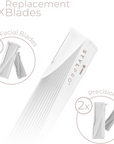 LEDMASKCONCEPT StylPro 2-in-1 Light Up Sonic Dermaplane and Trimmer with illuminated tip for facial skin exfoliation and hair removal.