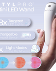Mini LED Wand by LEDMASKCONCEPT with bright LED lights and sleek design for versatile skincare or beauty treatments.