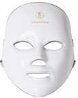 LEDMASKCONCEPT Revolution Pro Miracle LED Face Mask showing the sleek black mask with LED light panels for skincare treatment