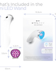 LEDMASKCONCEPT StylPro Mini LED Wand showing a compact handheld device with multiple LED lights and adjustable settings.