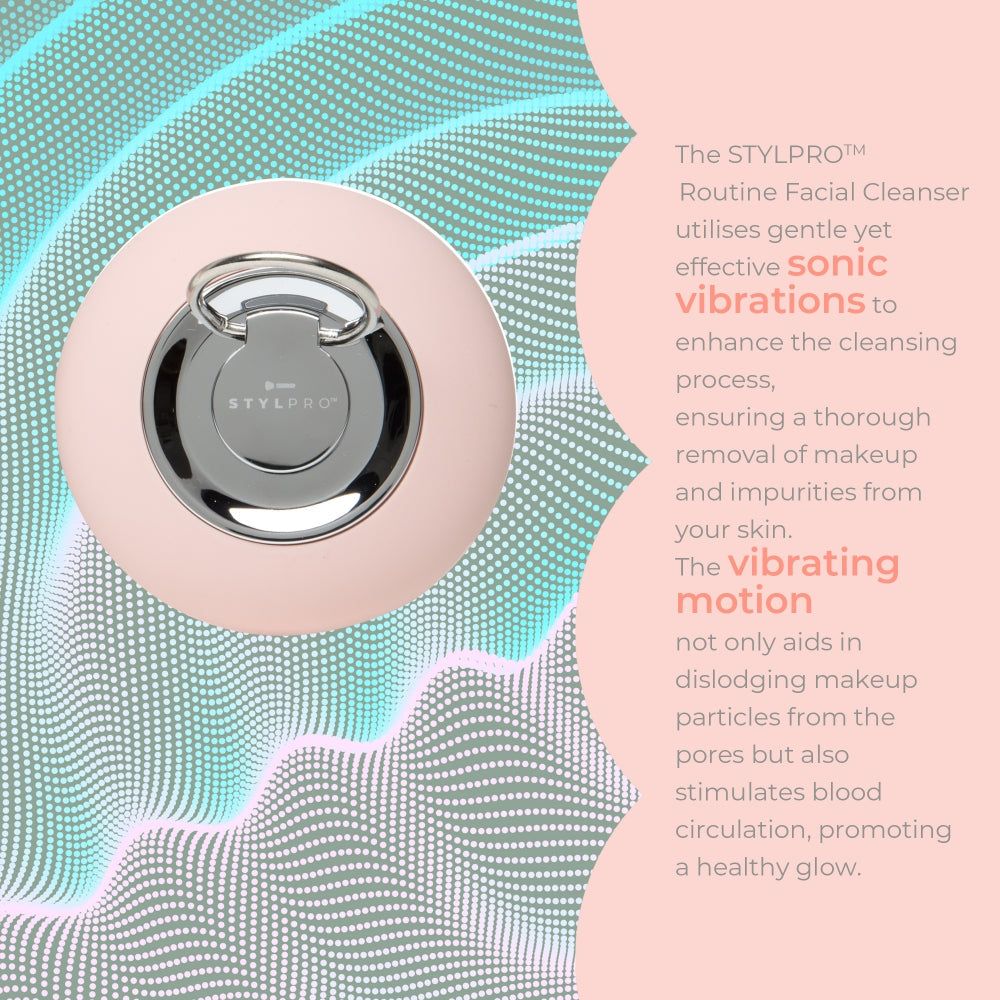 StylPro Routine facial cleansing device by LEDMASKCONCEPT with rotating brush and ergonomic design for deep cleansing.