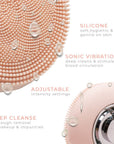 LEDMASKCONCEPT StylPro Routine Facial Cleansing Device with rotating brush and gentle silicone tips for deep skin cleansing.